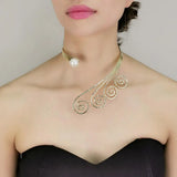 Peacock Style Torques Choker Necklace For Women