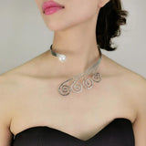 Peacock Style Torques Choker Necklace For Women