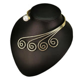 Peacock Style Torques Choker Necklace For Women