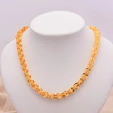 Peacock Tail Necklace Ethiopian Eritrea Chain Thin Link Chain