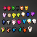 Pear Crystal Glass Rhinestones Teardrop Loose Beads Pointback Fancy Stone