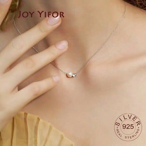 Sterling Silver Pear Heart Necklace Pendant Round Jewelry For Women