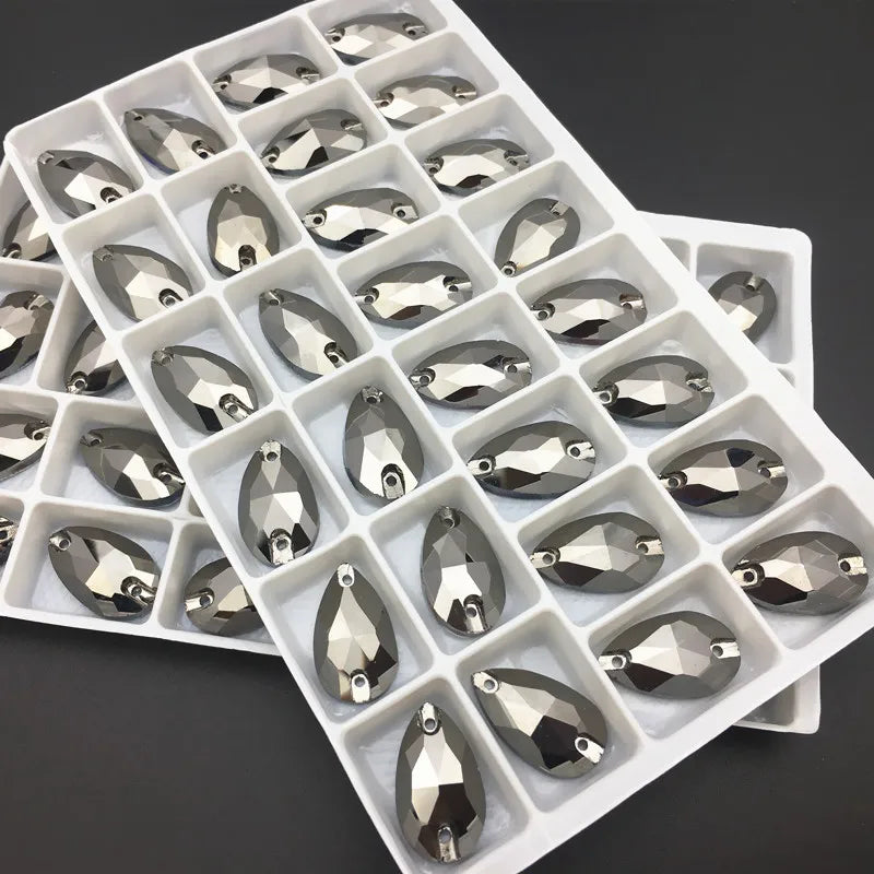 Square Rhinestone Appliques For Wedding Dress DIY Sewing Crystals