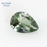 Green Synthetic Spinel Brilliant Cut Pear Shape 149# Size 2x3~13x18mm