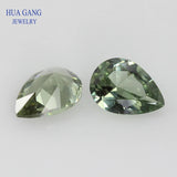 Green Synthetic Spinel Brilliant Cut Pear Shape 149# Size 2x3~13x18mm
