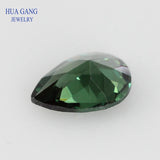 Green Synthetic Spinel Brilliant Cut Pear Shape Stone 2x3~13x18mm