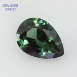 Green Synthetic Spinel Brilliant Cut Pear Shape Stone 2x3~13x18mm