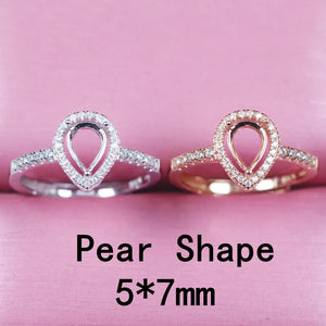 Adjustable 925 Silver Ring Base Setting for Jewelry Making