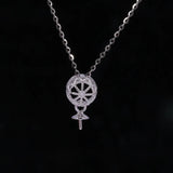 Silver Lace Pendant Necklace Holder