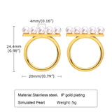 Pearl Balance Earring, Round Stud Earring for Women