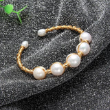 Baroque Freshwater Pearl Bangles for Women - Gift Wedding Bracelet