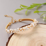 Baroque Freshwater Pearl Bangles for Women - Gift Wedding Bracelet