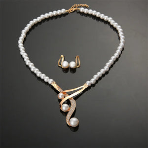 Pearl Banquet Jewelry Set Two Piece Set for Women