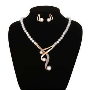 Pearl Banquet Jewelry Set Two Piece Set for Women