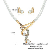 Pearl Banquet Jewelry Set Two Piece Set for Women