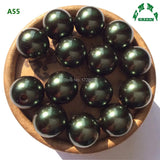 Dark Green Pearl Bead 10mm Bulk - Acrylic Chunky Loose Beads