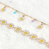 Vintage Pearl Beads Daisy Chain Necklace for Women