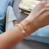 Vintage Daisy Chain Necklace Pearl Beads Choker