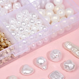 Pearl Beads For Crafts Kit Multiple Styles With Hole For DIY Craft Jewelry