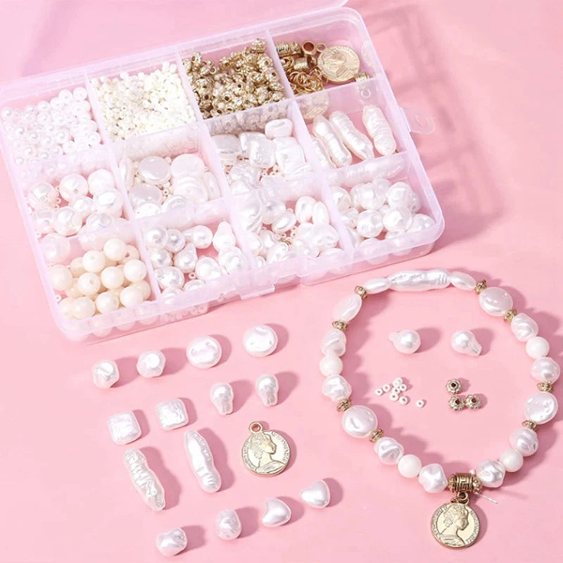 Pearl Beads For DIY Craft Jewelry Making Kit
