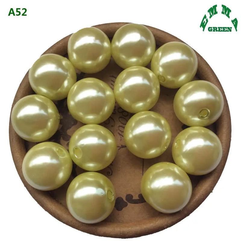 6mm-30mm ABS Pearl Beads for Choker Necklaces A52 Round Acrylic Loose Beads