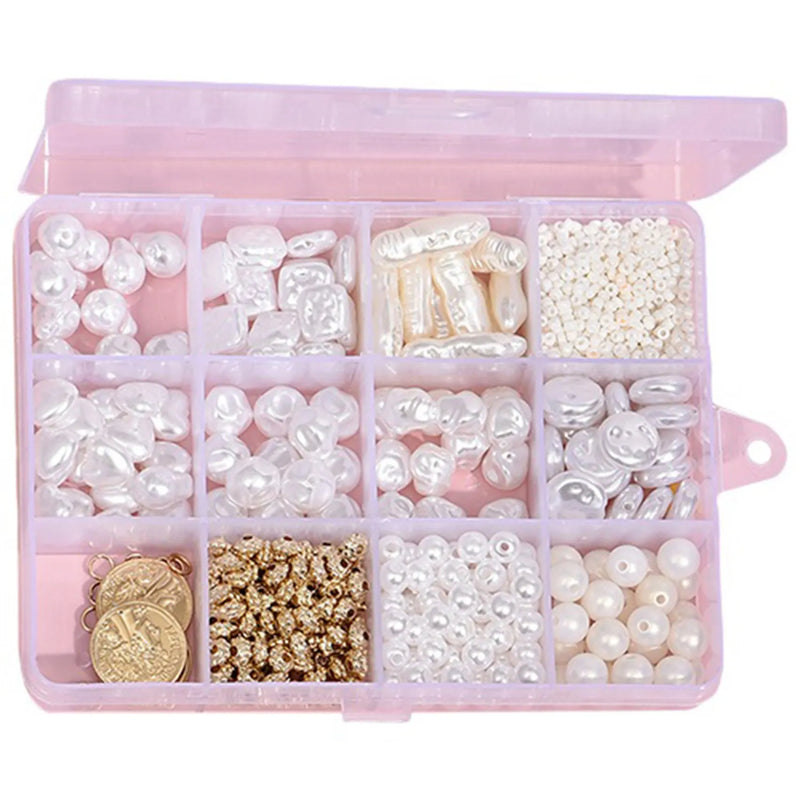 Pearl Beads Crafts Kit - Multiple Styles - DIY Necklaces Bracelets Jewelry