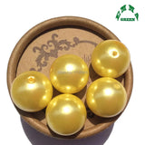 Yellow Chunky Bead 6-30mm ABS Pearls Loose Beads for Jewelry Making