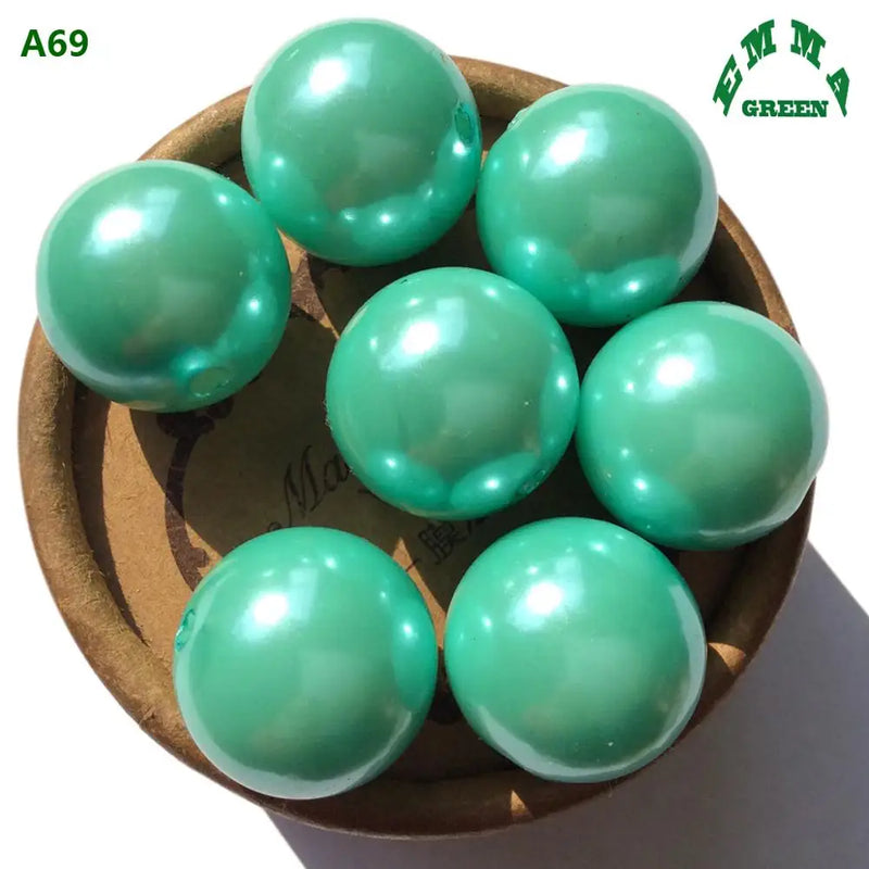 6mm-30mm Mint Green Acrylic Pearl Beads Chunky Bead