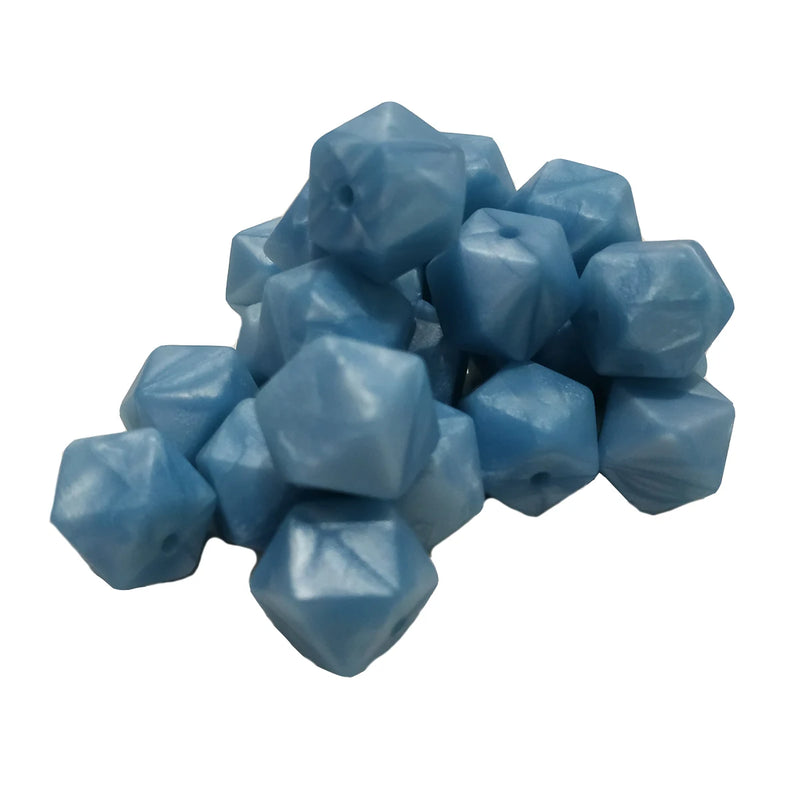 Hexagon Silicone Bead 14mm Polygonal for DIY Keychain Craft