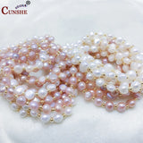 Pink Purple Freshwater Pearl Bracelet Gift for Women