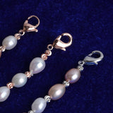 Colorful Pearl Bracelet Sterling Silver 925 Women's Jewelry