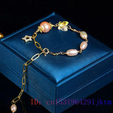 Yellow Gemstone Beads 925 Silver Bracelet Men's Bangle