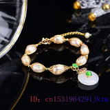 Men's Jade Donut Charm Bracelet Natural Jewelry Gift