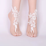 Pearl Bracelet Women Beach Anklet Elastic Toe Ring Ankle Chain