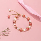 Gemstone Pearl Bracelet Vintage Beads Natural Jewelry