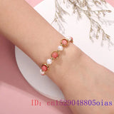 Gemstone Pearl Bracelet Vintage Beads Natural Jewelry