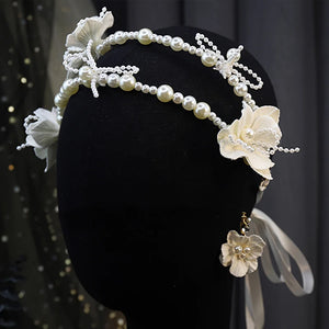 Pearl Bridal Hairbands Tiara Wedding Crown Headband Bride Hair Jewelry