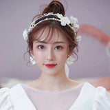 Pearl Bridal Hairbands Tiara Wedding Crown Headband Bride Hair Jewelry