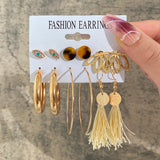 Vintage Pearl Butterfly Dangle Earrings Set