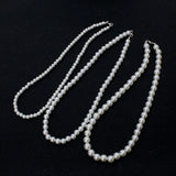 Pearl Chain Choker Necklace Shell Pendant Vintage Style Jewelry