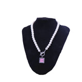 Pearl Chain OT Clasps Pink Crown Women LADIES OF DISTINCTION TLOD Necklaces