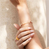 Personalized Pearl Chain Name Bracelet for Mom