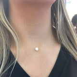 Clear Pearl Necklace 8mm Floating Pearls