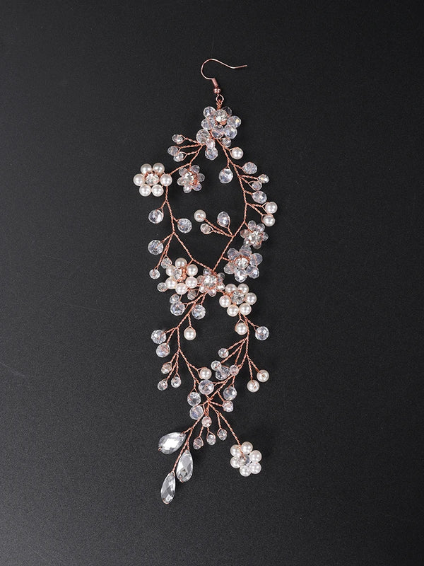 Pearl Crystal Earring Wedding Hair Accessories Handmade Ornaments