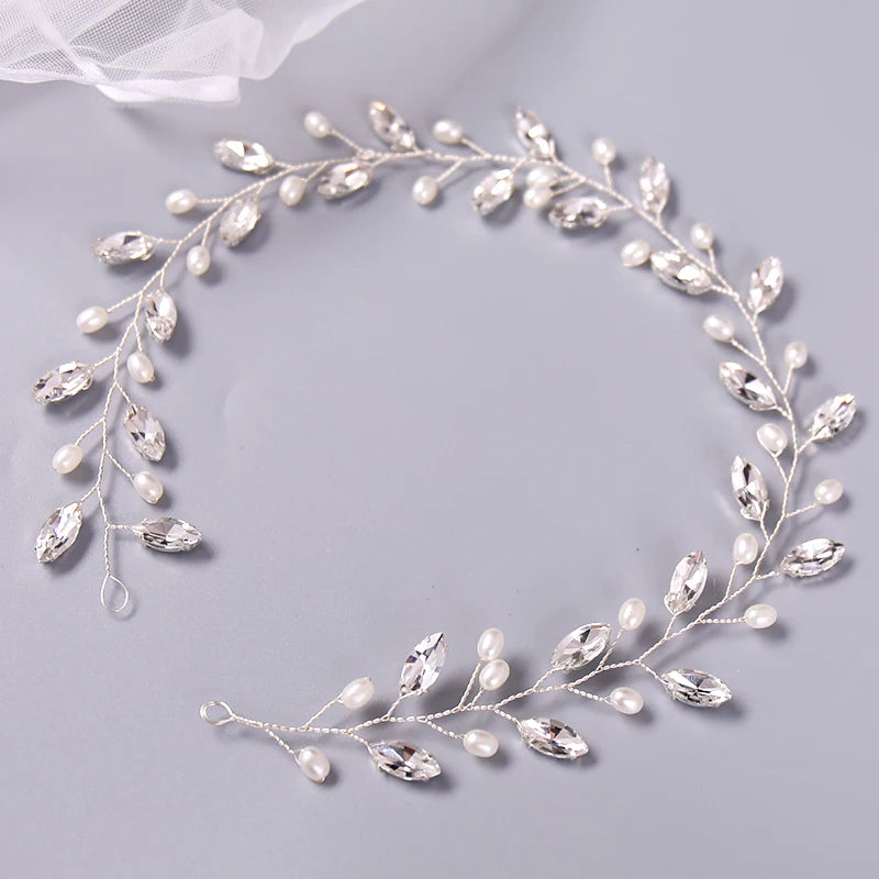 Bridal Wedding Hair Vines Headbands Tiara Crystal Hair Accessories