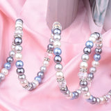 Pearl Crystal Beaded Elastic Bracelet Women's Cuff Jewelry