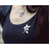 Pearl Leaf Flowers Brooches Wedding Pearl Pins Coat Accessories