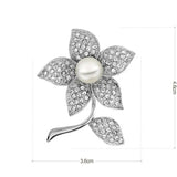 Pearl Leaf Flowers Brooches Wedding Pearl Pins Coat Accessories