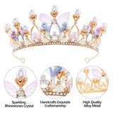 Pearl Crystal Princess Crown Rhinestone Tiaras for Girls Birthday Wedding