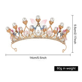 Pearl Crystal Princess Crown Headwear Rhinestone Tiaras for Girls
